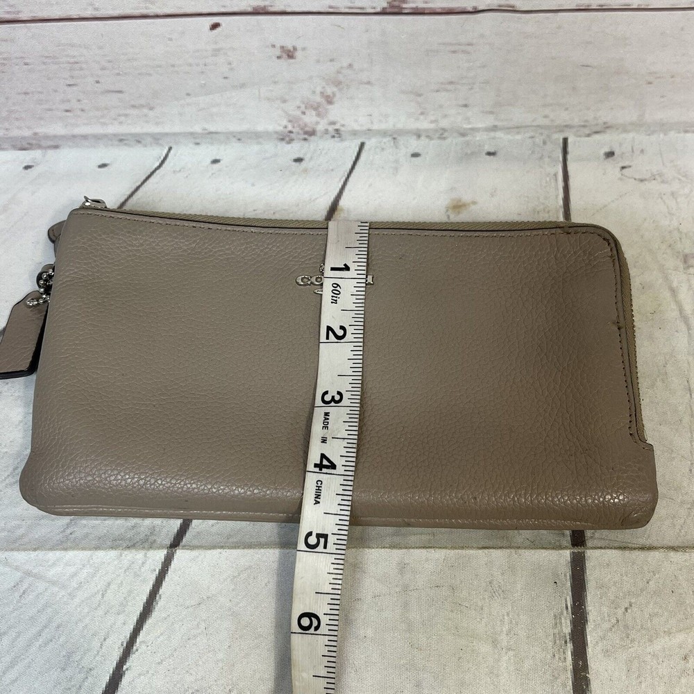 Coach Leather Wristlet Wallet Tan E1777-54052 - Picture 7 of 10